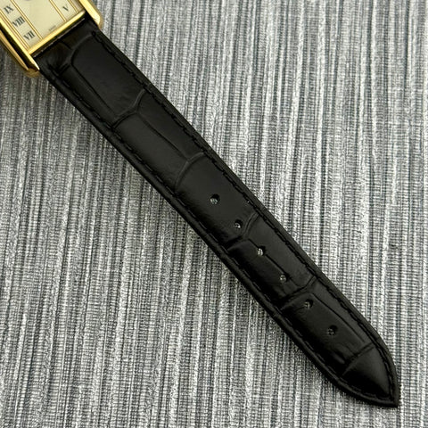 Cartier Tank Vermeil Ref. 5057001 | Quartz | Rare Dial | Vintage | Cartier Strap | 20x28mm | Damen | Ladies | VIP