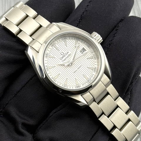 Omega Seamaster Aqua Terra Ref. 2311030600200 | Full-Set 2015 | Quartz | Ladies | Damen | 30mm | Silver Dial | Top | VIP