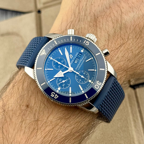 Breitling Superocean Heritage Chronograph 44 Ref. A13313161C1S1 | Full-Set 12/2024 | Like New | Chronograph | Blue Dial | Top