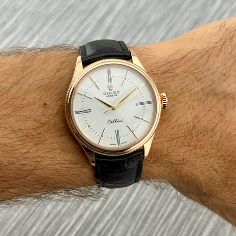 Rolex Cellini Time Ref. 50505 | Full-Set 2018 | 18k Roségold | Automatic | 39mm | Top Condition