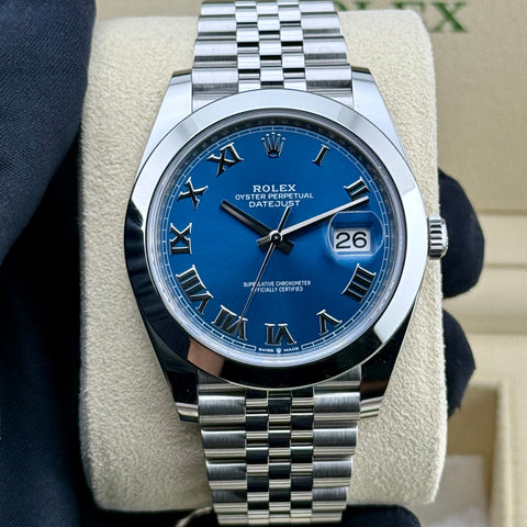 Rolex Datejust 41 Ref. 126300 | Full-Set 2021 | LC100 | Blue Dial | Jubilee | Römisch | 41mm | Top | VIP
