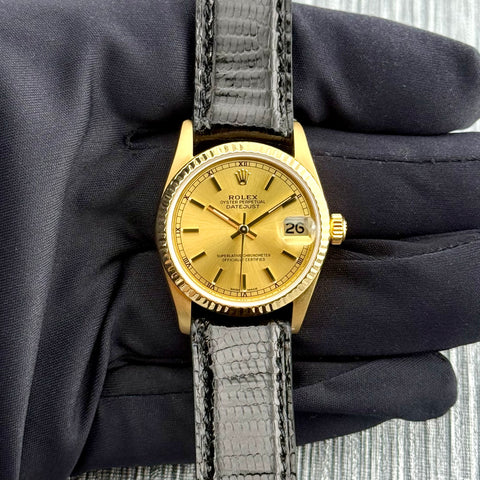 Rolex Datejust 31 Ref. 68278 | Rolex Revision 11/2021 | E-Serie ca. 1991 | 18K Rolex Schließe | 18K Gelbgold | VIP