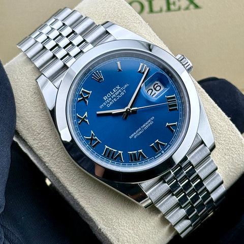 Rolex Datejust 41 Ref. 126300 | Full-Set 2021 | LC100 | Blue Dial | Jubilee | Römisch | 41mm | Top | VIP
