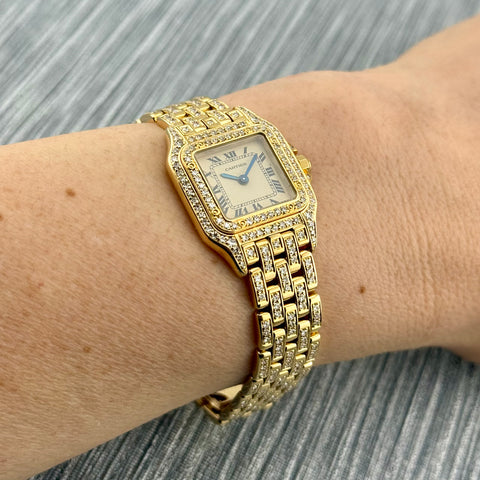 Cartier Panthère Ref. 866919 | Serviced 04/2025 | Factory Diamonds | 22mm | 18K Yellow Gold | Rare | Quarz | VIP
