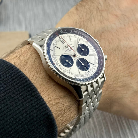 Breitling Navitimer B01 Chronograph 43 Ref. AB0138241G1A1 | Full-Set 04/2023 | Unworn | Ungetragen | Silver Panda Dial | Top