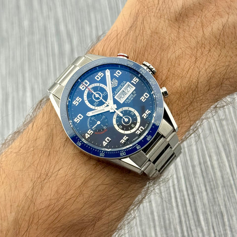 Tag Heuer Calibre 16 Day-Date Chronograph Ref. CV2A1V.BA0738 | Full-Set 05/2020 | Serviced 11/2025 | Blue Dial | 43mm