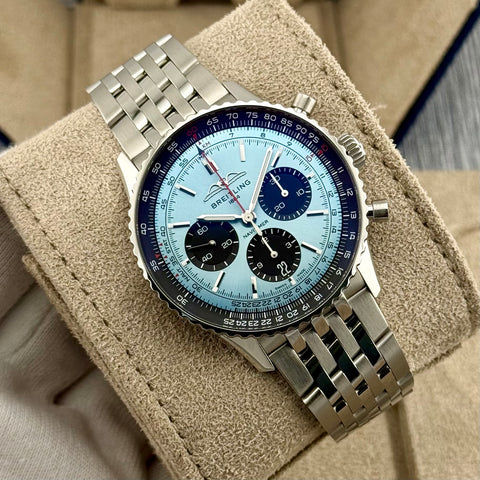 Breitling Navitimer B01 Chronograph 43 Ref. AB0138241C1A1 | Full-Set 02/2025 | Garantie 02/2033 | Eisblau | AB0138 | Like New