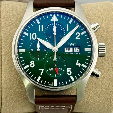 IWC Chronograph Pilots Watch Ref. IW378005 | Full-Set 08/2024 | Unworn | Ungetragen | Garantie 08/2032 | 43mm | Green Dial | Top