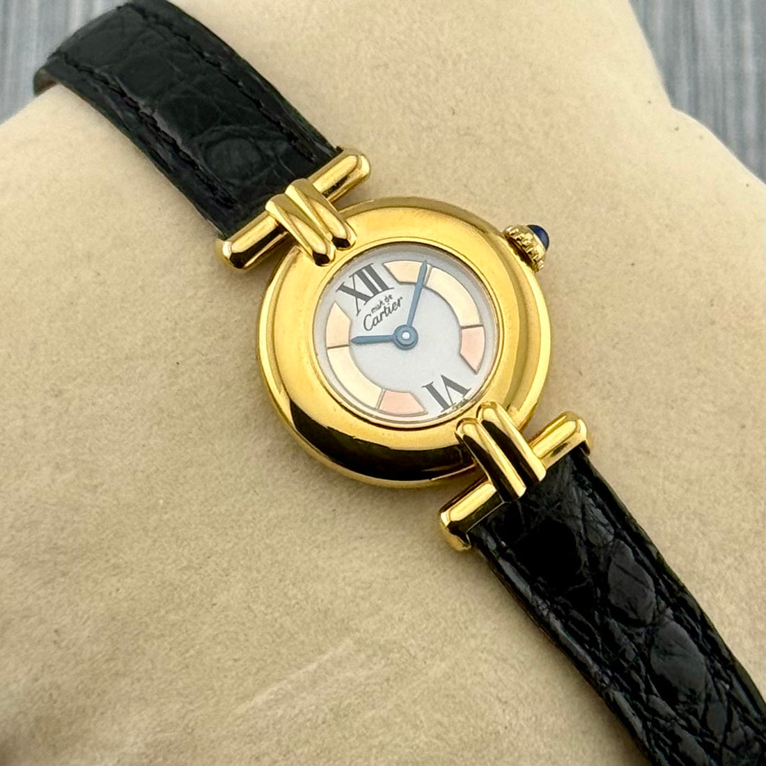Cartier Colisee Vermeil Ref. 590002 | Rare Trinitiy Dial | Must de Cartier | 925 Silber | Quartz | Top Condition | Vintage