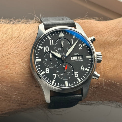 IWC Pilots Watch Chronograph Ref. IW378001 | Full-Set 04/2024 | Unworn | Ungetragen | 43mm | Black Dial | Top