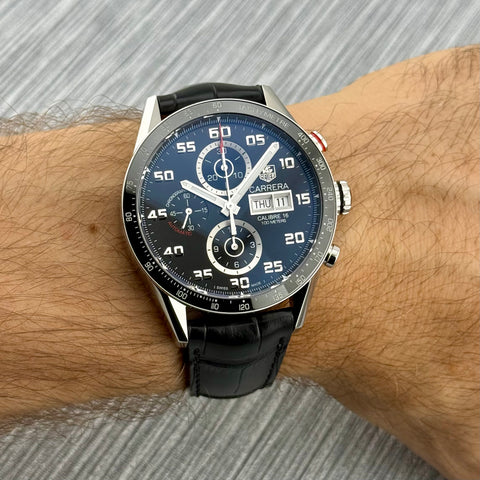 Tag Heuer Carrera Calibre 16 Chronograph Ref. CV2A1R.FC6235 | Full-Set 2023 | Day-Date | Top Condition | Black Dial