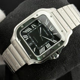 Cartier Santos Large Ref. WSSA0096 | Full-Set 11/2025 | Cartier Garantie 11/2033 | 47x39.5mm | Black Dial | Top