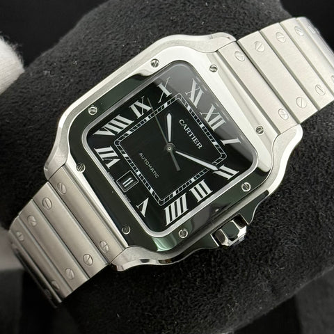 Cartier Santos Large Ref. WSSA0096 | Full-Set 11/2025 | Cartier Garantie 11/2033 | 47x39.5mm | Black Dial | Top