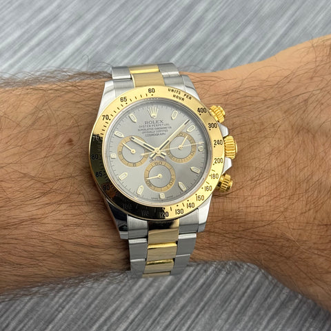 Rolex Daytona Bicolor Ref. 116523 | Full-Set 2014 | Unpolished | Grey Dial | 40mm | Top