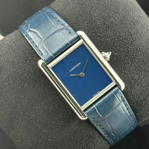 Cartier Tank Must de Cartier Blue Ref. WSTA0055 (4323) | Full-Set 09/2021 | Unworn | Blue Dial | Quarz | Cartier 4323 | Top