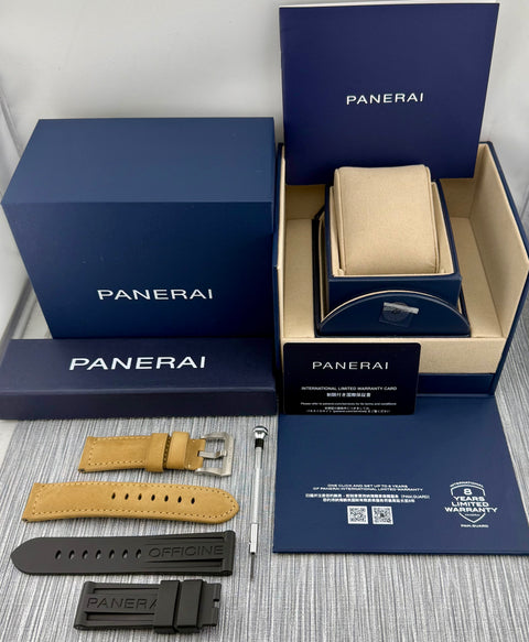 Panerai Luminor Destro Otto Giorni „Boutique Edition“ Ref. PAM01655 | Full-Set 12/2024 | NEU | Unworn | Panerai Garantie 12/2032 | 44mm | Top