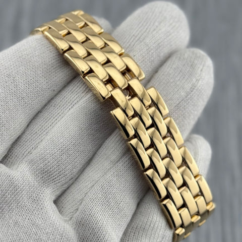 Cartier Cougar Ref. 887905 | Factory Blue Enamel (Emaille) Dia Dial | 18k Yellow Gold | 114.45 gr. | 33mm | Top