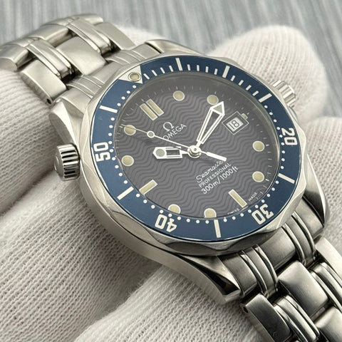 Omega Seamaster Professional Diver 300M Ref. 2561.80 | Serviced 09/2025 | Quartz | 36mm | Blue Wave Dial | Mid Size | Top | VIP