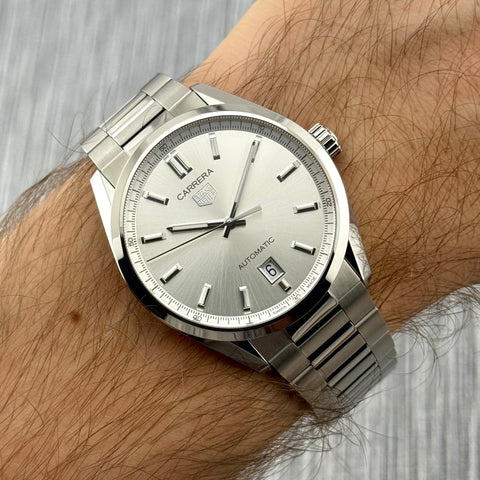 Tag Heuer Carrera Calibre 5 Ref. WBN2111.BA0639 | Full-Set 04/2024 | Like New | 39mm | Silver Dial | Automatic