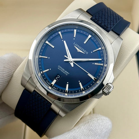 Longines Conquest Ref. L38304929 | Full-Set 07/2025 | Automatic | 41mm | Blue Dial | Like New | Top