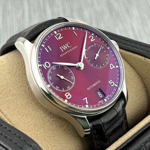 IWC Portugieser 7 Days Ref. IW500714 | Full-Set 06/2022 | Red Bordeaux Dial | Automatic | 42.3mm | Rare