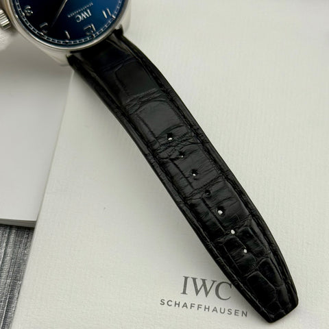 IWC Portugieser Automatic Ref. IW358305 | Full-Set 06/2021 | IWC Garantie 06/2029 | 40,4 mm | Blue Dial | Top