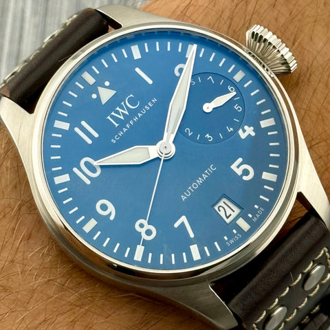 IWC Große Fliegeruhr Big Pilot‘s Watch Le Petit Prince Ref. IW501002 | Full-Set 09/2022 | IWC Garantie 09/2030 | 7Days | 46.2mm | Blue | VIP