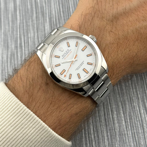 Rolex Milgauss Ref. 116400 | Full-Set 10/2014 | LC100 | Rolex Revision 2022 | 40mm | White Dial | Rare | Top | VIP