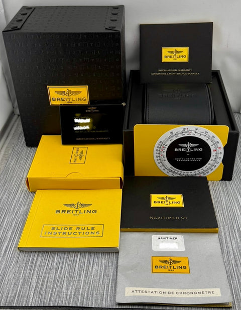 Breitling Navitimer 01 Ref. AB012012/BB01 | Full-Set 07/2014 | Serviced 01/2026 | 43mm | Chronograph | Black Dial | Top