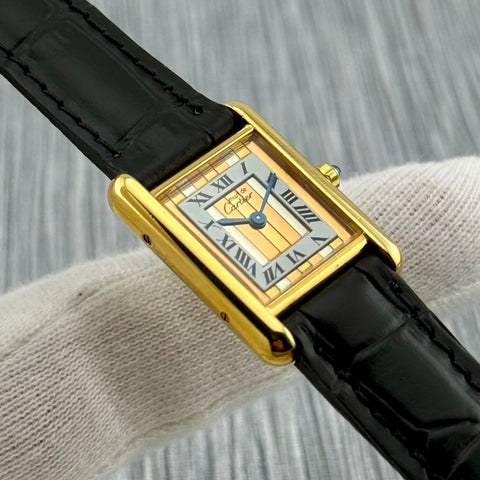 Cartier Tank Vermeil Trinity Ref. 66001 | Tricolore | Trinity Dial | Quartz | 21x28mm | Ladies | VIP