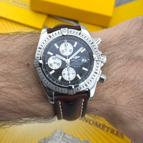 Breitling Chronomat Chronograph Evolution Ref. A13356 | Papiere 12/2008 | Serviced 01/2026 | 44mm | Black Dial | Top