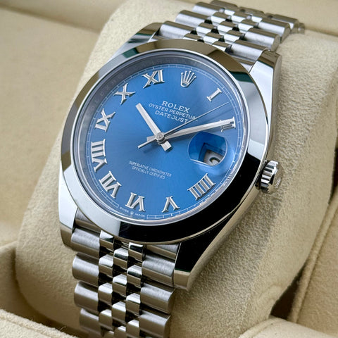 Rolex Datejust 41 Ref. 126300 | Full-Set 2021 | LC100 | Blue Dial | Jubilee | Römisch | 41mm | Top | VIP