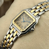 Cartier Panthère Ref. 187949 | 2-row 18k yellow gold | Vintage | 27x27mm | Quartz | Rare | Top