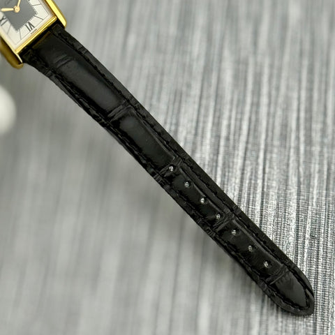 Cartier Tank Vermeil Ref. 5057001 | Quartz | Rare Dial | Vintage | Cartier Strap | 20x28mm | Damen | Ladies | VIP
