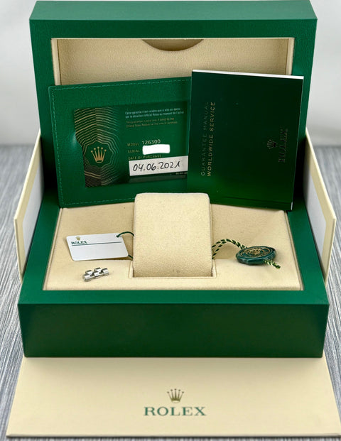Rolex Datejust 41 Ref. 126300 | Full-Set 2021 | LC100 | Blue Dial | Jubilee | Römisch | 41mm | Top | VIP