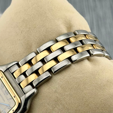 Cartier Panthère Ref. 187949 | 2-row 18k yellow gold | Vintage | 27x27mm | Quartz | Rare | Top