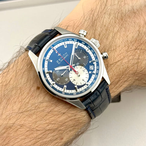 Zenith El Primero 36‘000 VpH Ref. 03.2150.400/53.C700 | Full-Set 12/2024 | Zenith Garantie 12/2029 | 38mm | Blue Dial | Automatic | Top