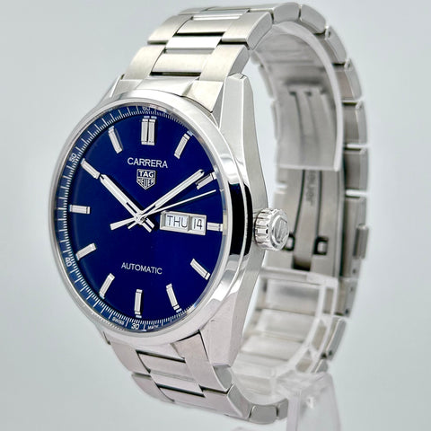 Tag Heuer Carrera Calibre 5 Ref. WBN2012.BA0640| Full-Set 2022 | Automatic | 41mm | Blue Dial | Day-Date
