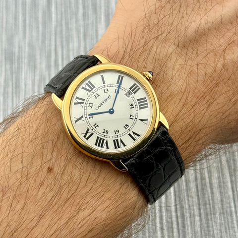 Cartier Ronde Solo de Cartier Ref. 2988 | Quartz | 36mm | 18k Gelbgold | 18ct Yellow Gold | Rare | VIP