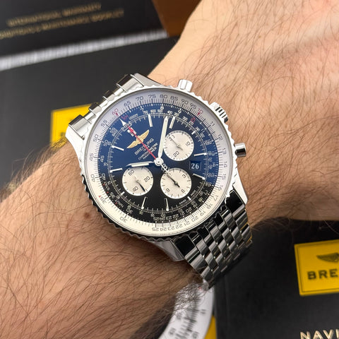 Breitling Navitimer 1 01 Chronograph Ref. AB012721/BD09 | Full-Set 10/2016 | Serviced 12/2025 | Black Dial | 46mm | Top