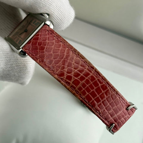 Cartier Tank Solo Ref. 3170 | Full-Set 2017 | | 31x24mm | Pink Dial | Quartz | Ladies | Rare