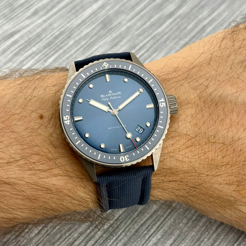 Blancpain Fifty Fathoms Bathyscaphe Ref. 5000-0240-O52A | Full-Set 09/2025 | Like New Condition | Ceramic | Blue | Top