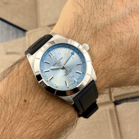 Breitling Chronomat Automatic GMT 40 Ref. P32398101C1S1 | Full-Set 09/2024 | Ice Blue Dial | Top Condition | VIP