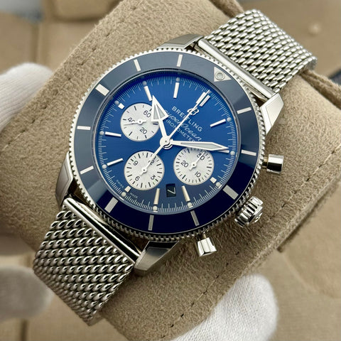 Superocean Heritage B01 Chronograph 44 Ref. AB0162161C1A1 | Full-Set 05/2023 | Breitling Garantie 05/2028 | 44mm | Blue Dial | Like New