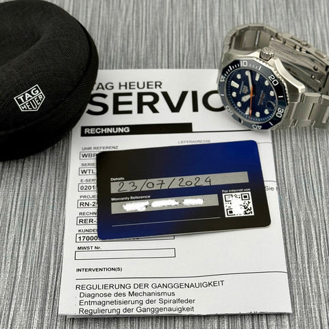 Tag Heuer Aquaracer Professional 300 Date Ref. WBP5111.BA0013 | Papiere 07/2024 | Tag Heuer Service 01/2026 | Blue Dial | 42mm