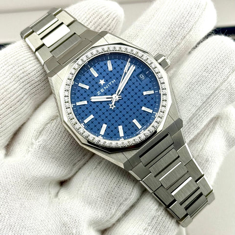 Zenith Defy Skyline Ref. 16.9400.670/51.I001 | Full-Set 10/2024 | Like New | Diamonds | Automatic | Blue Dial | 36mm