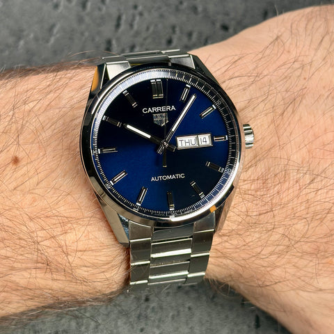Tag Heuer Carrera Calibre 5 Ref. WBN2012.BA0640| Full-Set 2022 | Automatic | 41mm | Blue Dial | Day-Date