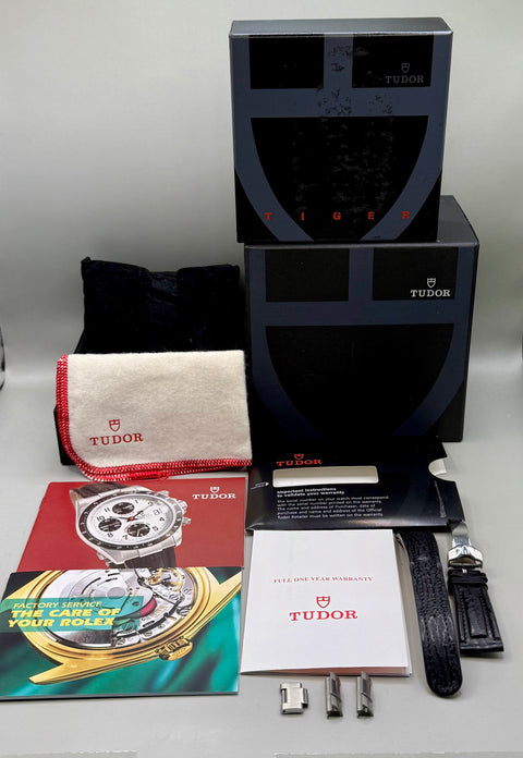 Tudor Prince Date Tiger Ref. 79280 | Full-Set 2000 | Serviced 06/2025 | Chronograph | 40mm | silver/grey Dial | Rare | VIP