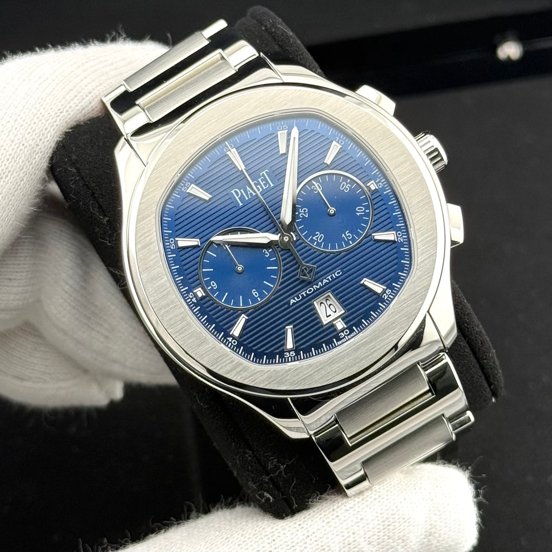 Piaget Polo S Chronograph Ref. G0A41006 | Full-Set 12/2022 | Piaget Garantie 12/2030 | Blue Dial | Top Condition