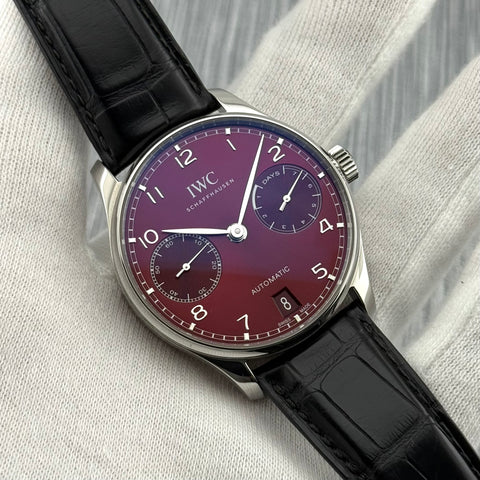 IWC Portugieser 7 Days Ref. IW500714 | Full-Set 06/2022 | Red Bordeaux Dial | Automatic | 42.3mm | Rare